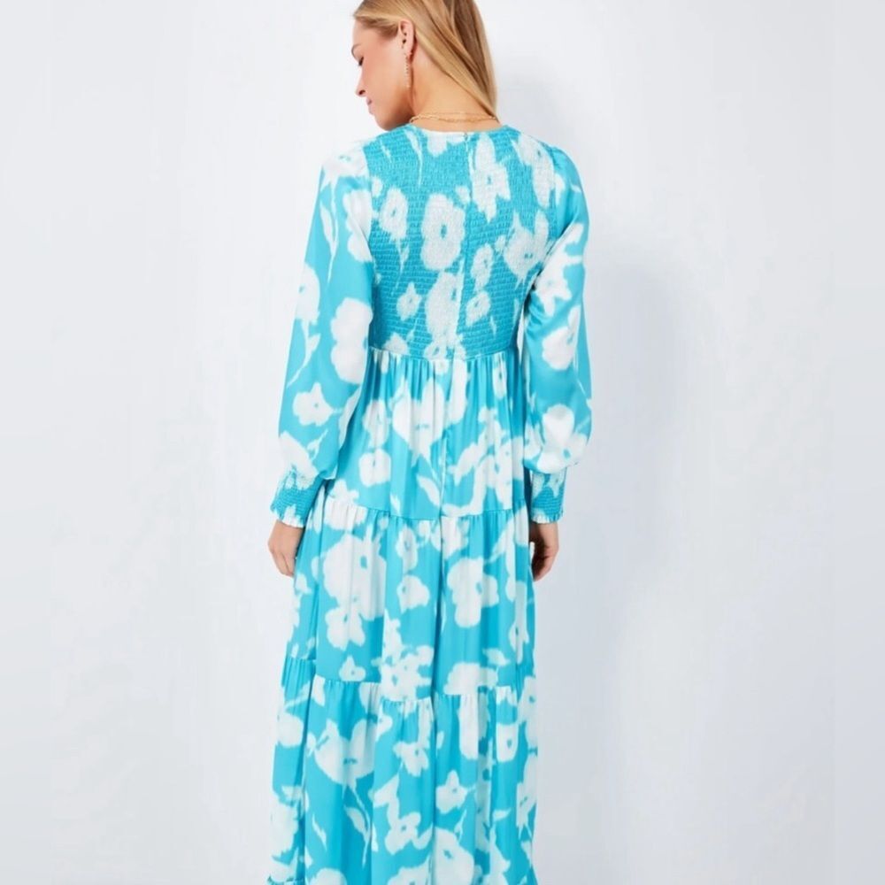 Tuckernuck Watercolor Floral Libby Tiered Maxi Dress | Small - Picture 2 of 12
